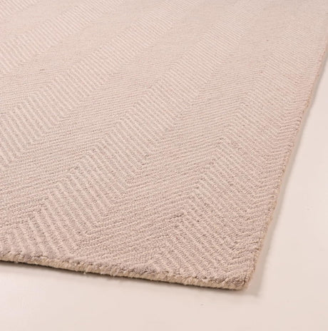 Modern Herringbone Chevron Collection Handmade Wool Area Rug - Durable for High Traffic, Contemporary Design Rug