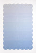 Handcrafted Soft Blue Scalloped Wool Rug - 100% Wool Plush Carpet, Durable & Thick Textured Weave Rugs