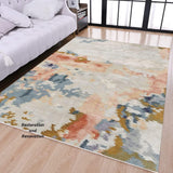 Premium Modern Handmade Wool & Viscose Flame Pattern Area Rug