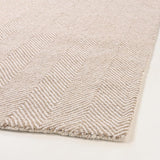 Modern Herringbone Chevron Collection Handmade Wool Area Rug - Durable for High Traffic, Contemporary Design Rug