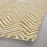 Modern Herringbone Chevron Collection Area Rug - Handmade Wool Carpet