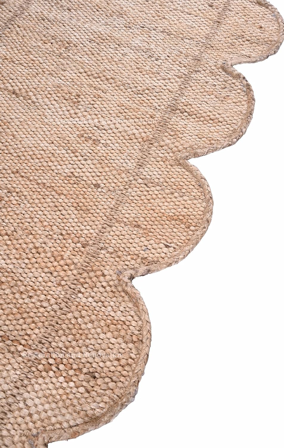 Handmade Jute Area Rug - Natural Fiber Carpet