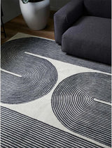 Gold, Ink & Olive Modern Hand-Tufted Wool Area Rug