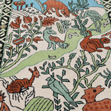 Handmade Wool Area Rug – Vibrant Wildlife Animals & Botanical Design