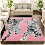 Climbing Jaguar Modern Handmade Wool Area Rug