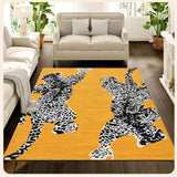 Climbing Jaguar Modern Handmade Wool Area Rug