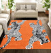 Climbing Jaguar Modern Handmade Wool Area Rug