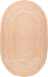 Natural Elegance Handwoven Oval Shape Jute Area Rug