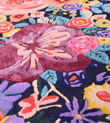 Handmade Floral Irregular Wool Area Rug