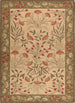 Handmade Floral Adeline Beige/Blue Tulips Traditional Crafted Wool Area Rug