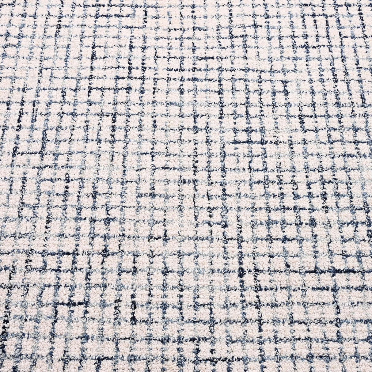 Abstract & Herringbone Collection Handmade Wool Area Rug - Durable for High Traffic Rug