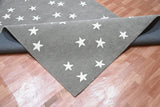 New Hand Made Floral, Kids, Modern, Herringbone Wool Area Rug