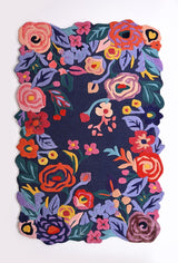 Handmade Floral Irregular Wool Area Rug