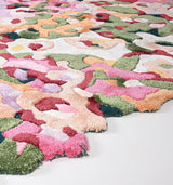 Handmade Colorful Floral Silk & Wool Area Rug