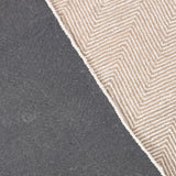 Modern Herringbone Chevron Collection Handmade Wool Area Rug - Durable for High Traffic, Contemporary Design Rug