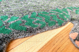 Handmade 100% Wool with Lifelike Crocodile Inspired Animal Print Design Area rug