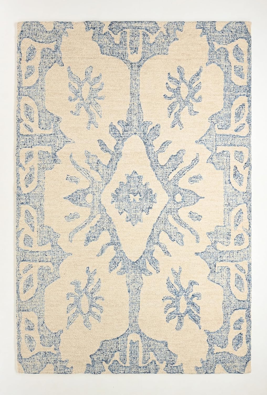 Abstract & Herringbone Collection Handmade Wool Area Rug - Durable for High Traffic Rug