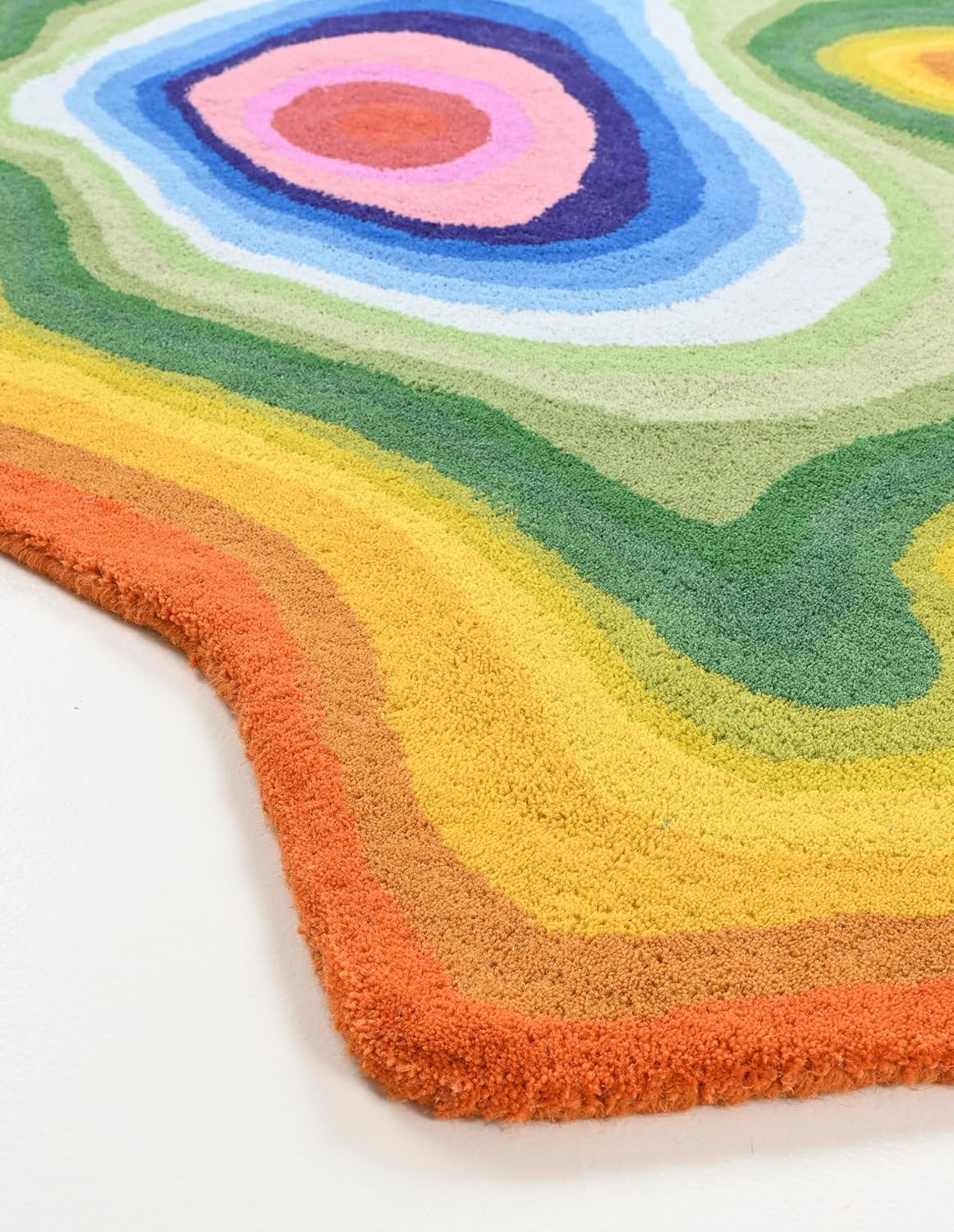 Irregular Shaped Handmade Wool Rug