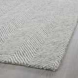 Modern Herringbone Chevron Collection Handmade Wool Area Rug - Durable for High Traffic, Contemporary Design Rug