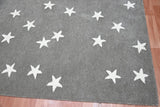 New Hand Made Floral, Kids, Modern, Herringbone Wool Area Rug