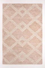 Abstract & Herringbone Collection Handmade Wool Area Rug - Durable for High Traffic Rug