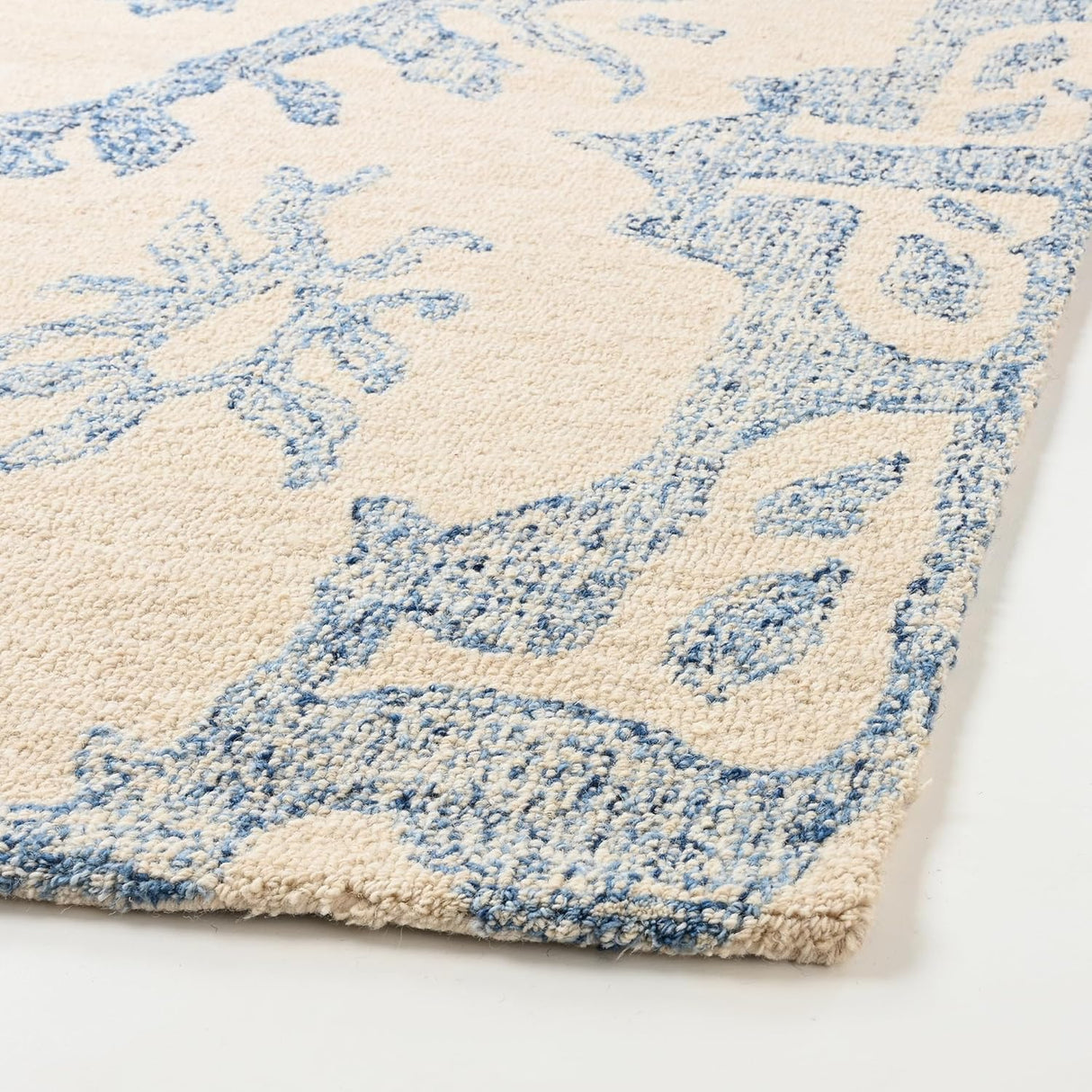 Abstract & Herringbone Collection Handmade Wool Area Rug - Durable for High Traffic Rug