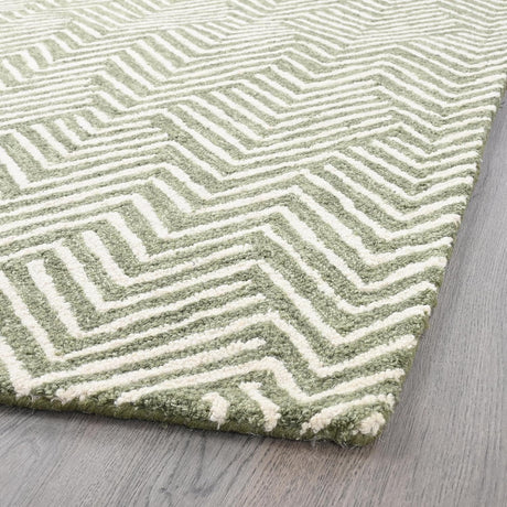 Modern Herringbone Chevron Collection Area Rug - Handmade Wool Carpet, Durable for High Traffic, Contemporary Design for Living Room, Bedroom, Dining Room Decor