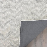 Modern Herringbone Chevron Collection Handmade Wool Area Rug - Durable for High Traffic, Contemporary Design Rug