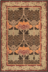 Handmade W Morris Traditional Oriental 100% Wool Area Rug