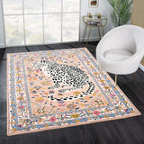 Handmade Cheetah Wool Area Rug