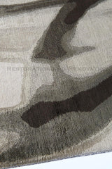 Hand-Tufted Abstract Smoke Rug