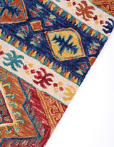 Traditional Handcrafted Ethnic Pattern Bold and Bright Wool Area Rug