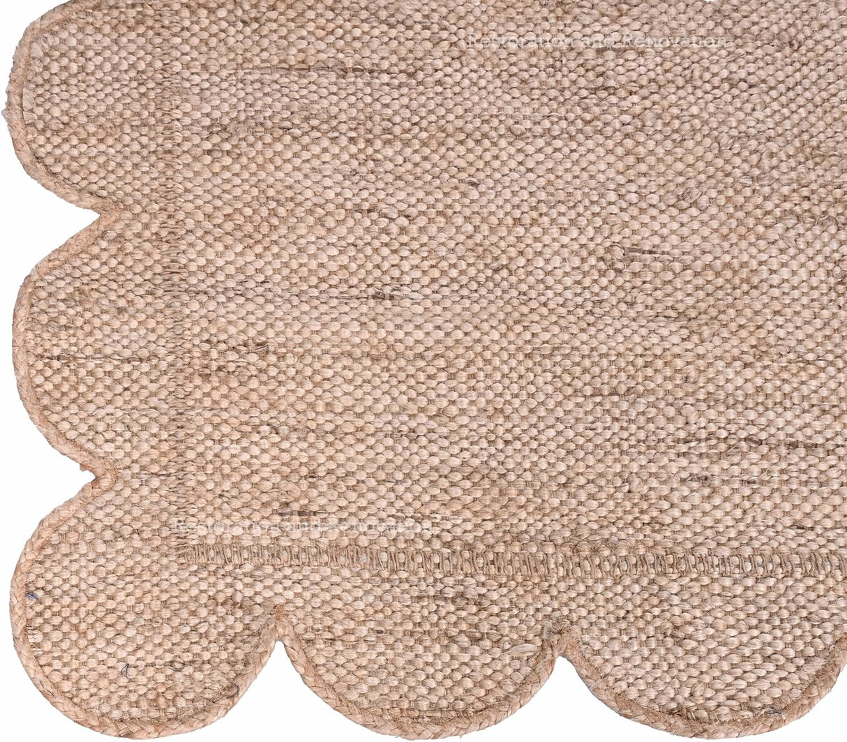 Handmade Jute Area Rug - Natural Fiber Carpet