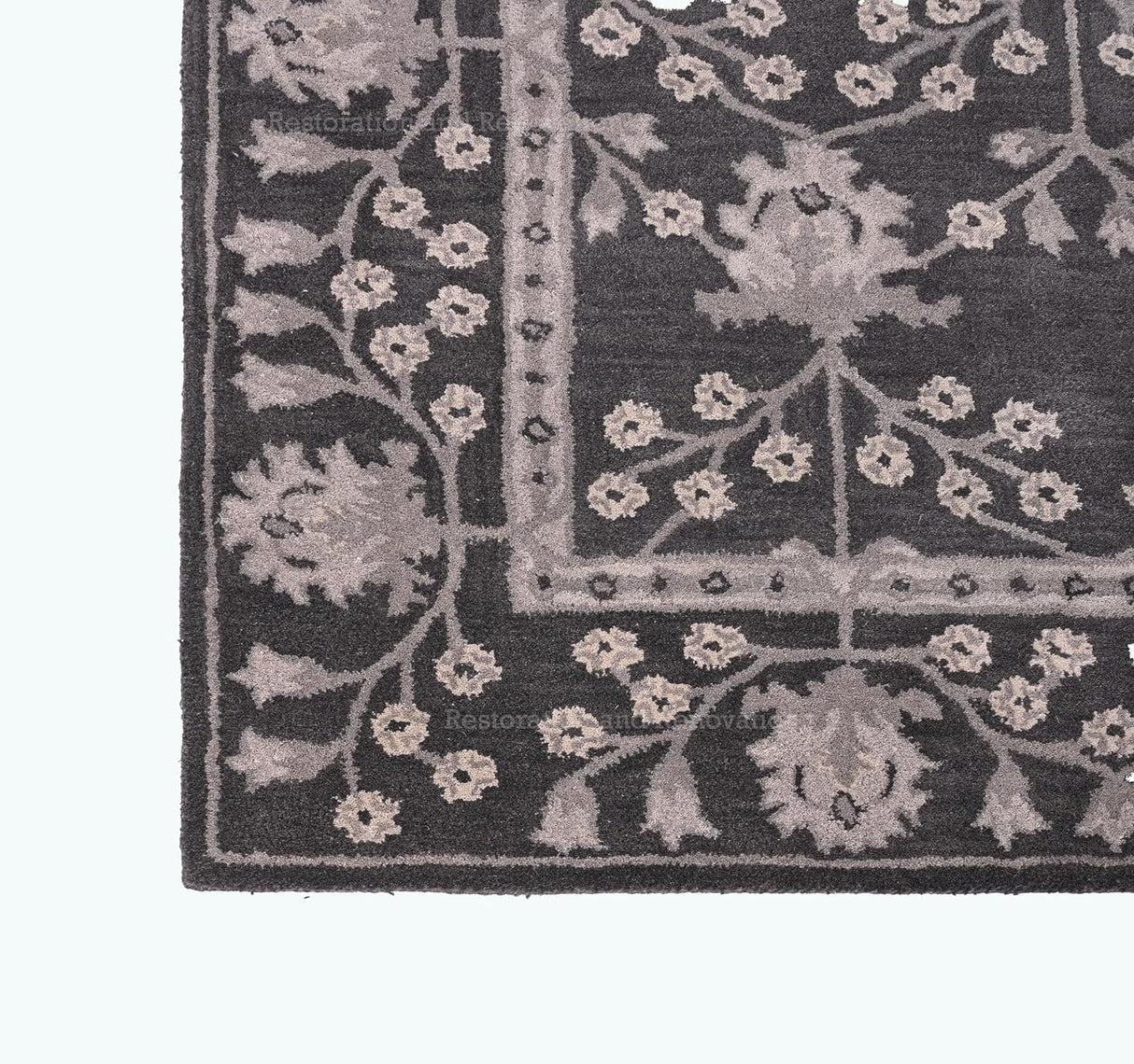 New Hand Made Kennedy Charcoal 100% Imported Wool Area Rug