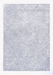 Modern Geometric Chic White and Blue, Diamond Pattern Wool Area Rug