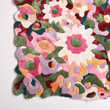 Handmade Colorful Floral Silk & Wool Area Rug