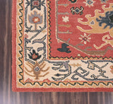 Traditional Chia Chenin Wool Area Rug | Handmade, Oriental Vintage Style Carpet