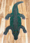 Handmade 100% Wool with Lifelike Crocodile Inspired Animal Print Design Area rug