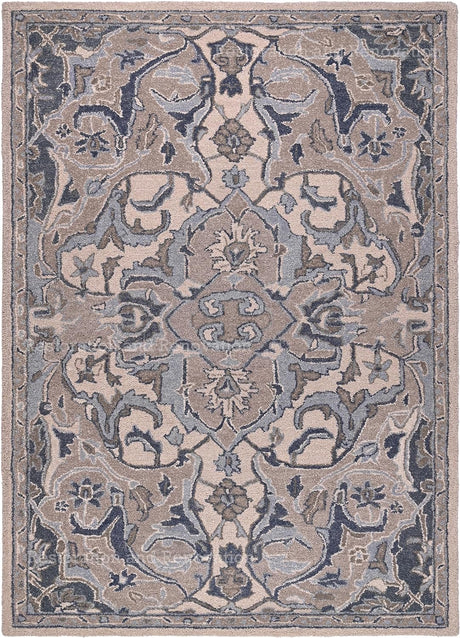 Handmade Wool Area Rug - Traditional Persian Design with Modern Twist