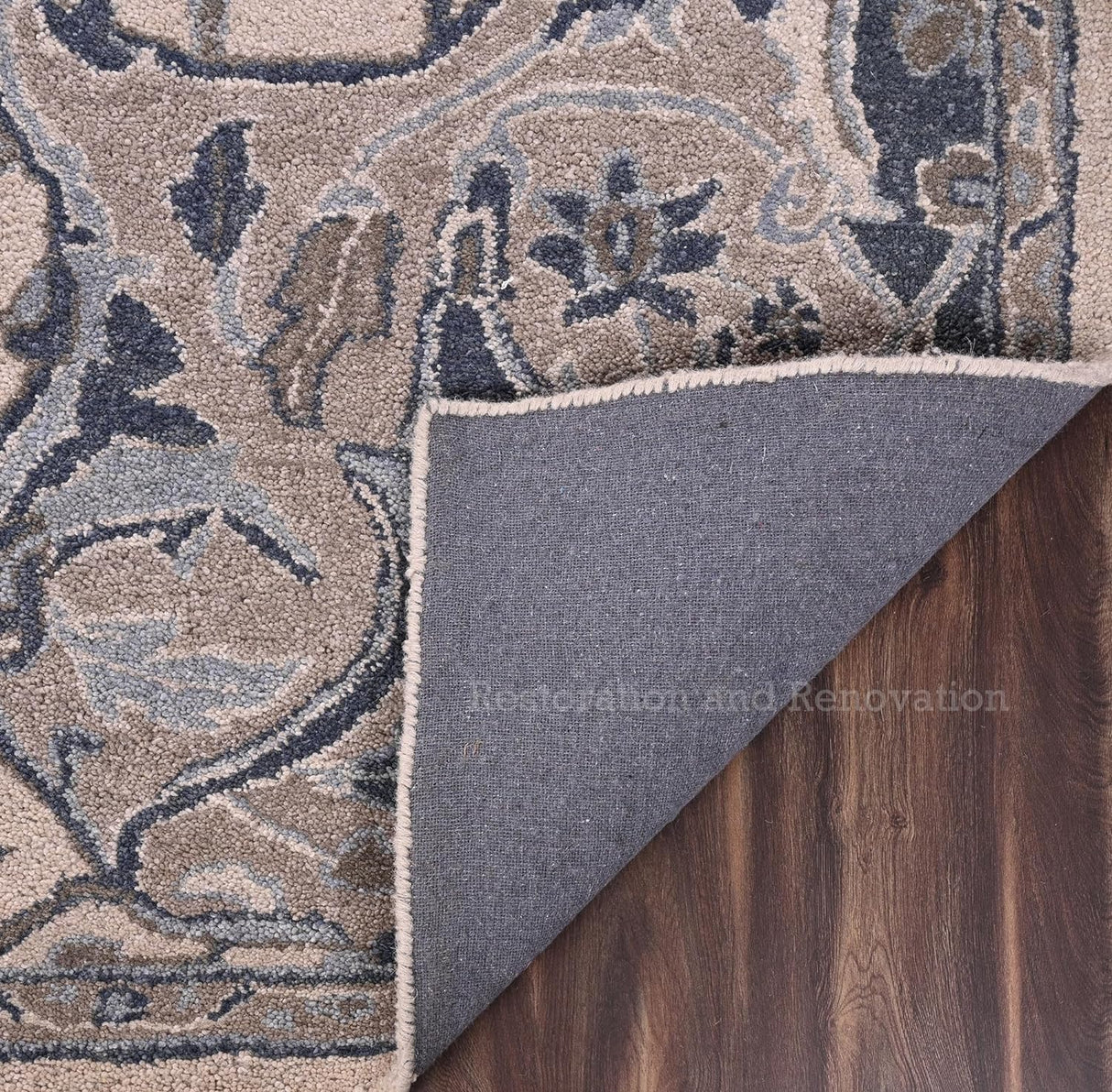 Handmade Wool Area Rug - Traditional Persian Design with Modern Twist