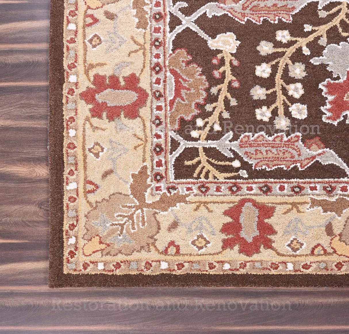 Traditional Handcrafted Area Rug, Classic Oriental Pattern