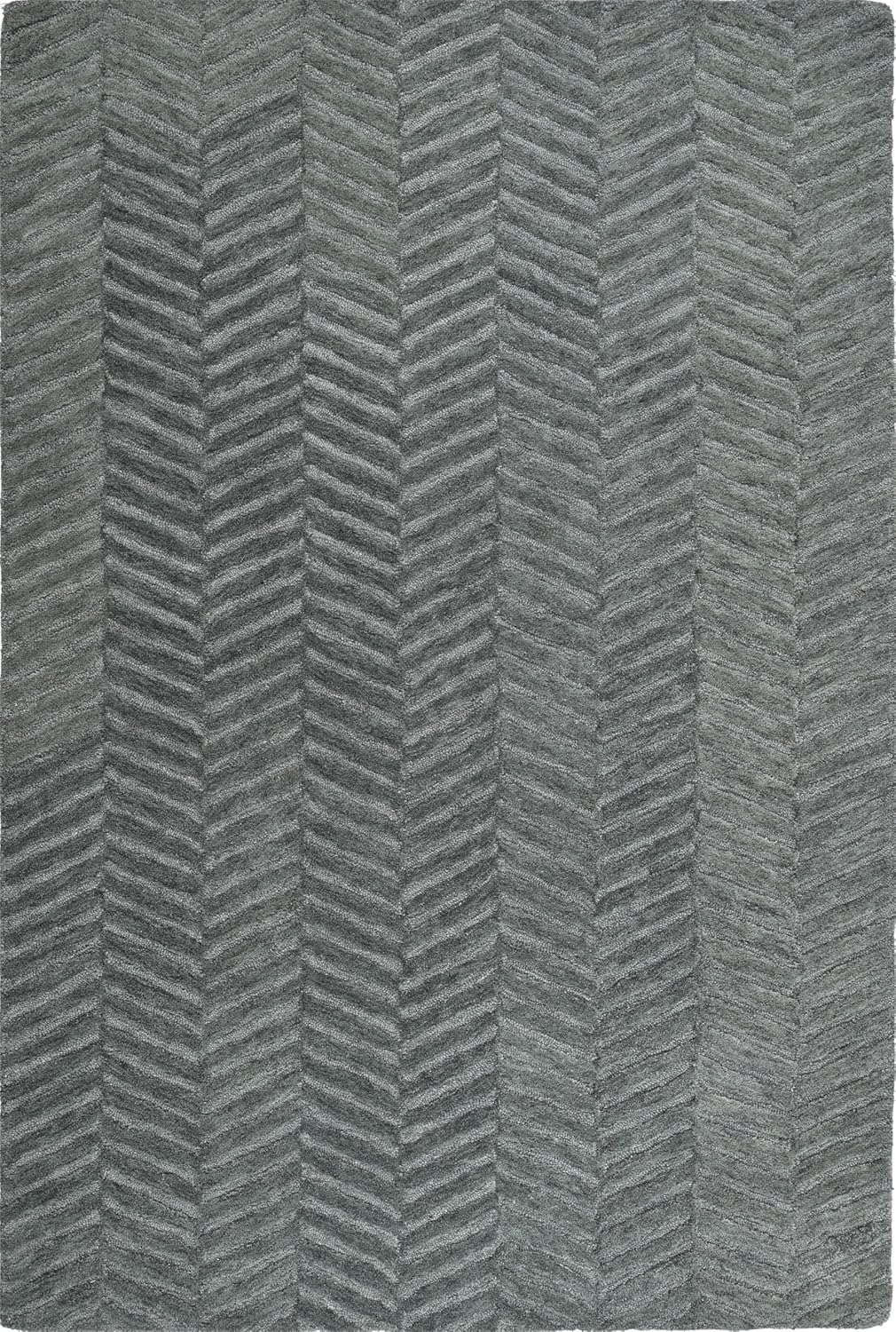 Modern Herringbone Chevron Collection Area Rug - Handmade Wool Carpet