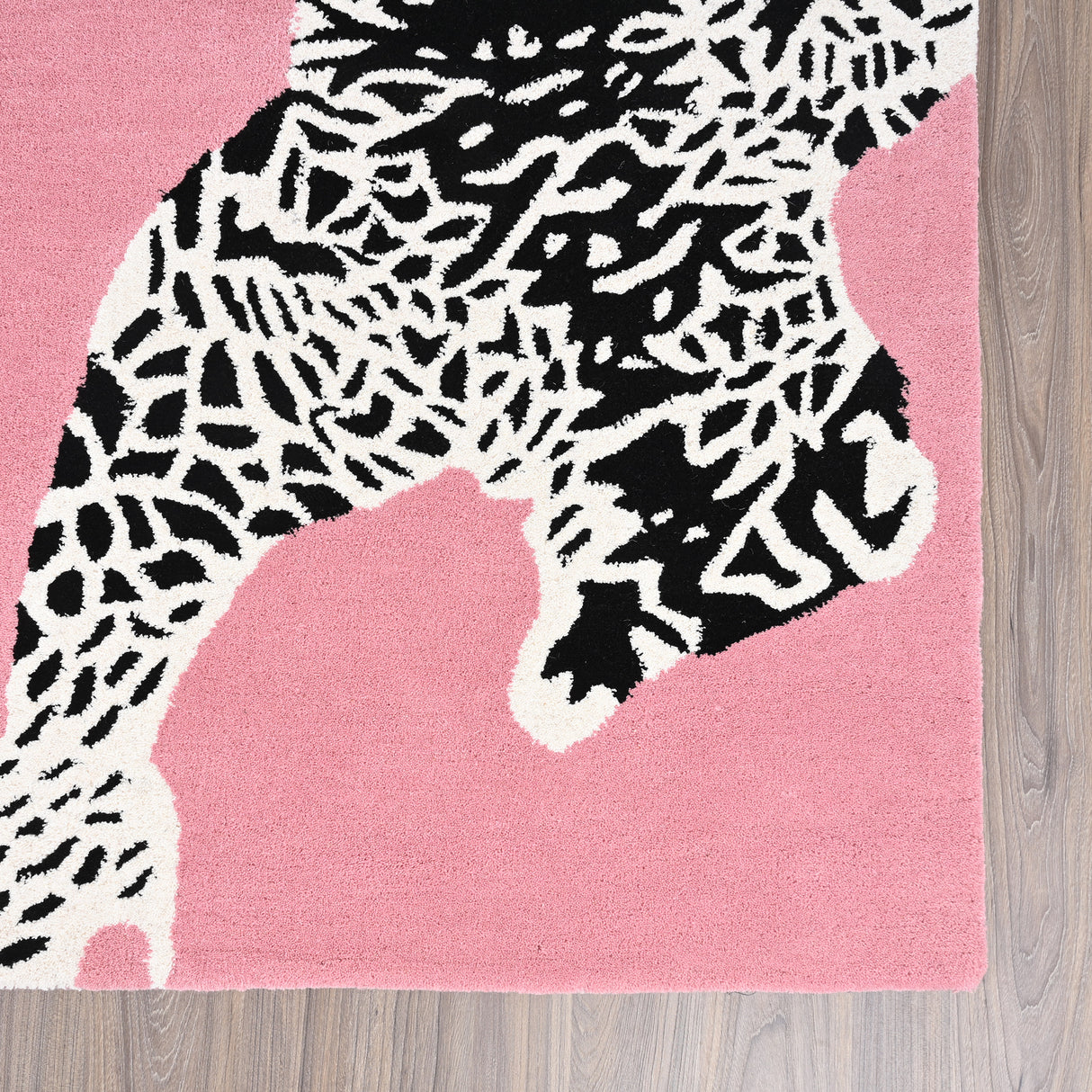 Climbing Jaguar Modern Handmade Wool Area Rug