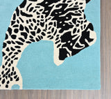 Climbing Jaguar Modern Handmade Wool Area Rug