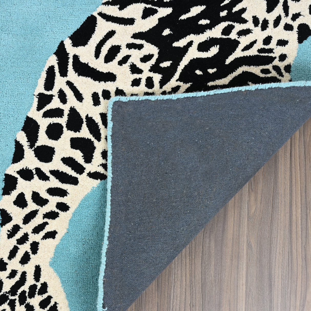 Climbing Jaguar Modern Handmade Wool Area Rug