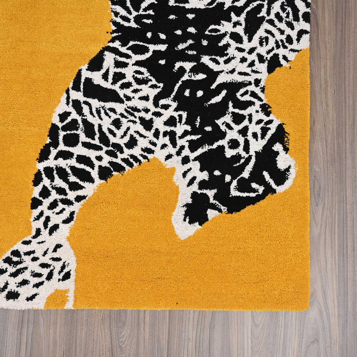 Climbing Jaguar Modern Handmade Wool Area Rug