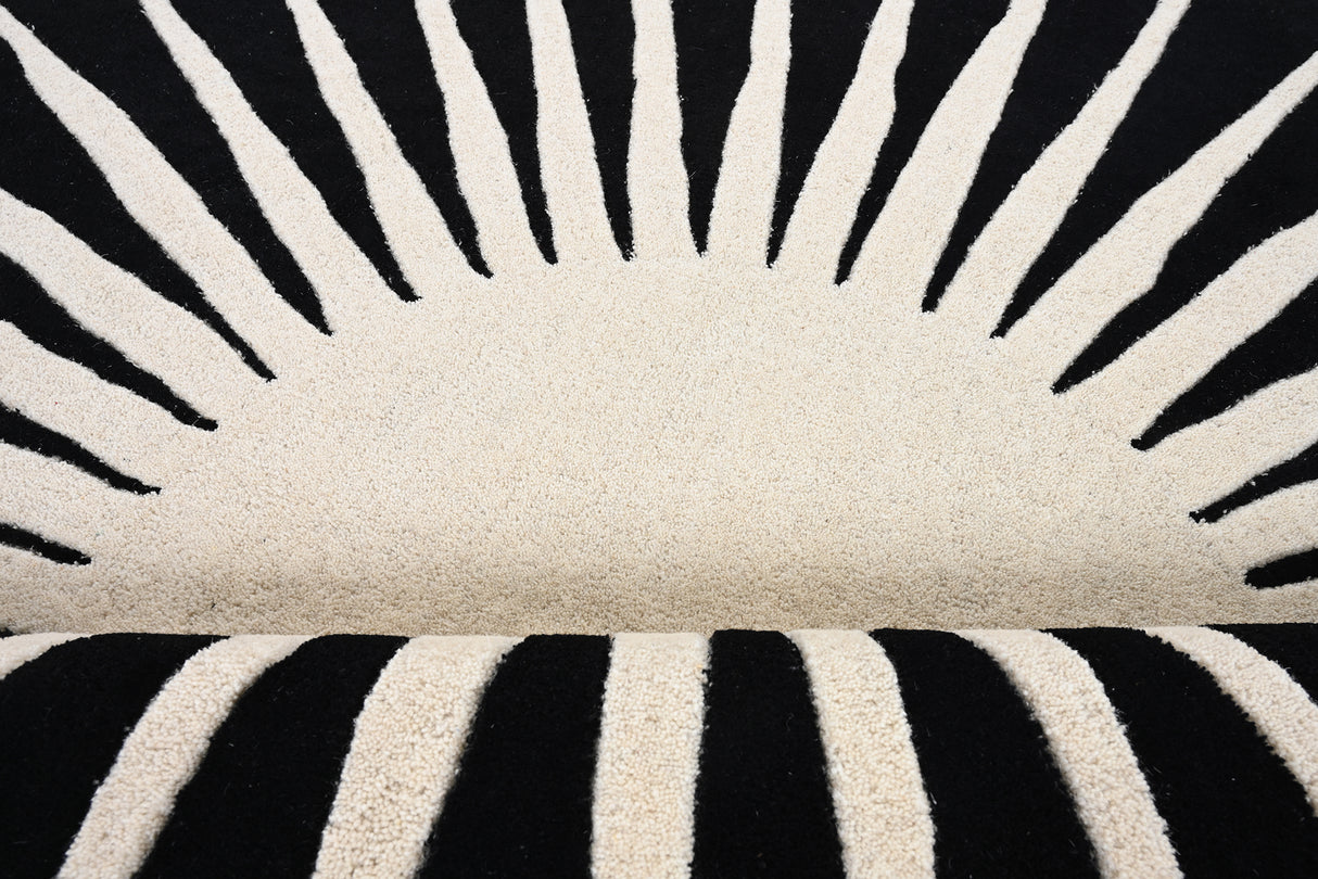 Modern Round Area Rug – Hand-Tufted with 100% New Zealand Wool