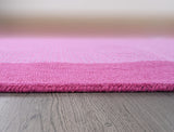 New Hand Made Floral, Kids, Modern, Herringbone Wool Area Rug