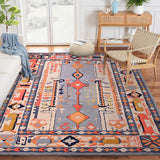 Traditional Oushak Wool Area Rug in Grey and Multicolor